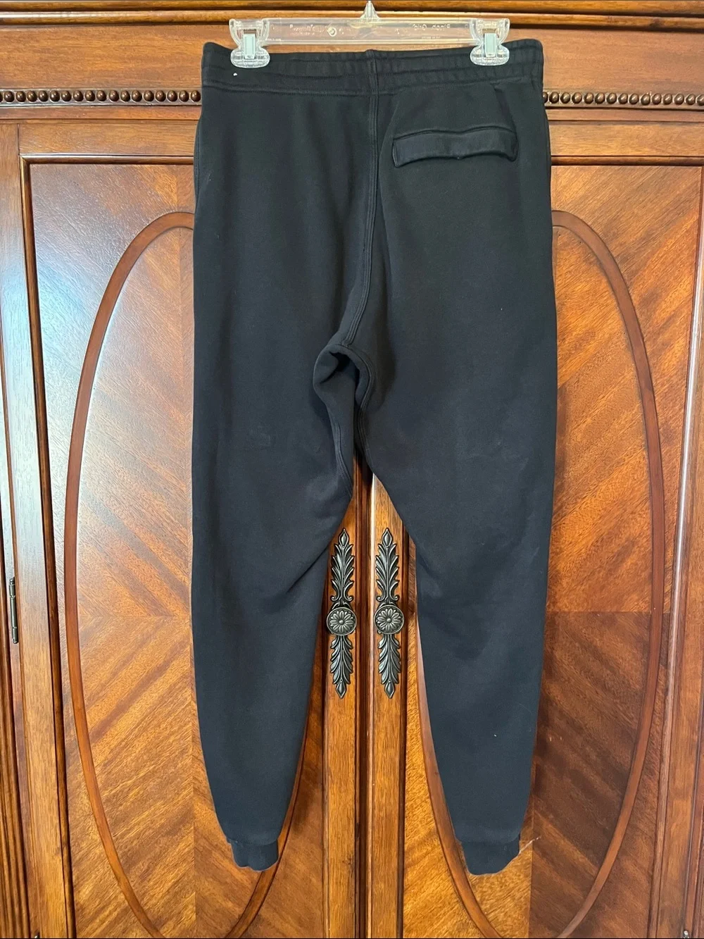 Nike Black Men’s Jogger Sweatpants with White Swoosh